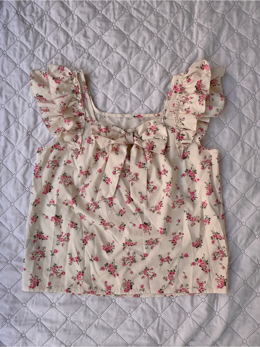 Floral Ruffle Tank